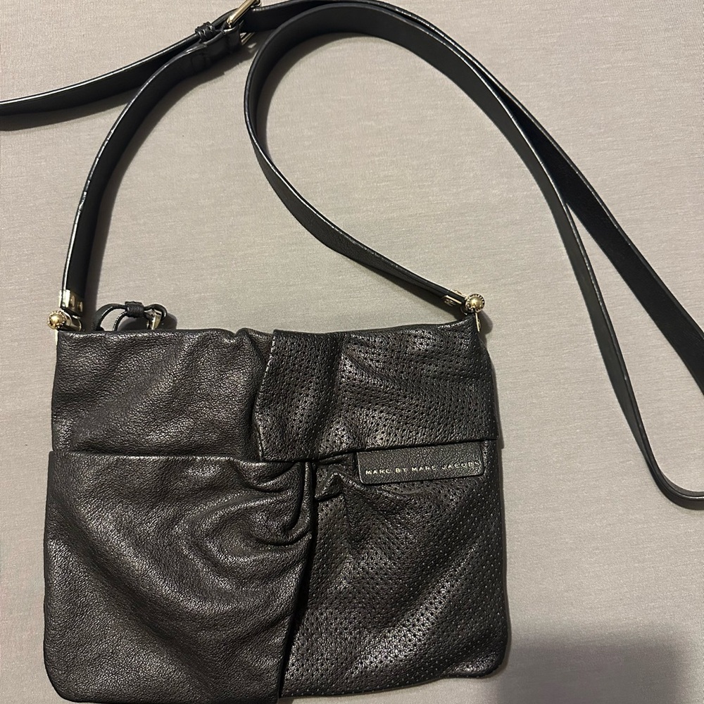 Marc by Marc Jacobs black leather crossbody handbag